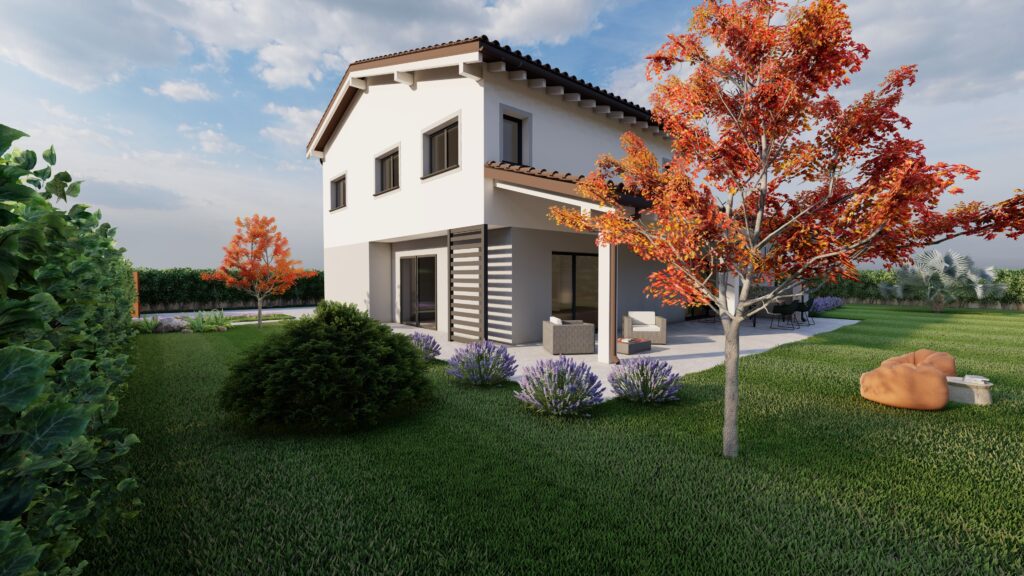 casa in bioedilizia , design moderno